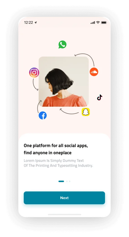 Social Media App Development Mockup 1